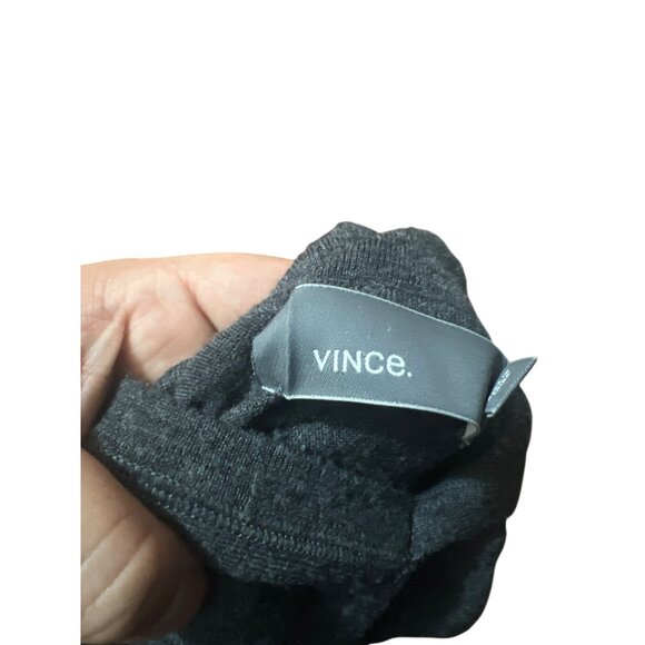 Vince Mens Charcoal Gray 100% Wool Lightweight Pullover Hoodie Sweater S - Picture 3 of 6